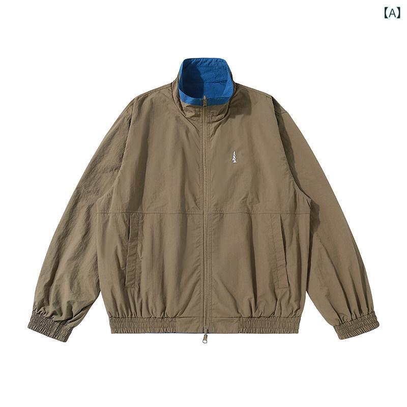 アウター メンズ 上衣 アノラック NORYBRAND 山岳 アウトドア  両面 照明ランプ色つや 運動競技 上衣 通い ウィンドブレーカー