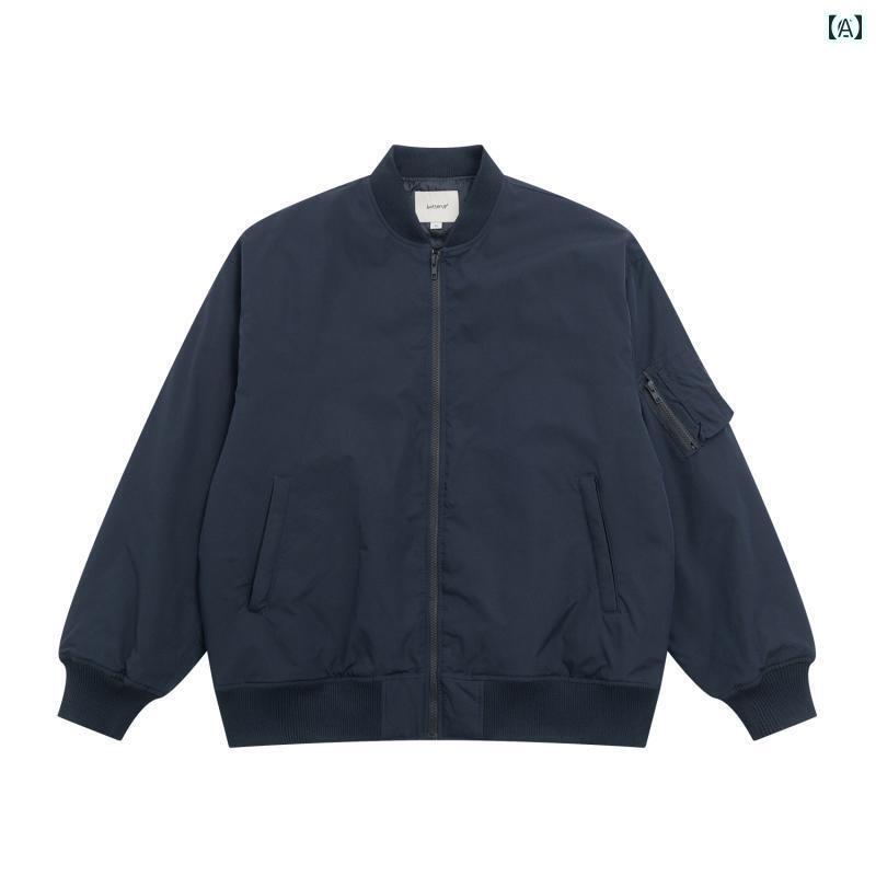 アウター　メンズ　ジャケット　パーカ Batterup 春秋 綿の 服 カジュアル 野球 襟 ショート MA 1 フライト ジャケット メンズ