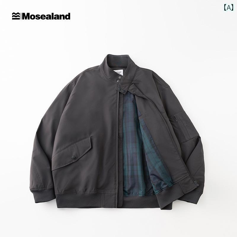 アウター　メンズ　ジャケット　パーカ MOSEALAND 春秋 ジャケット メンズ テフロン 3 プルーフ マルチ ポケット カジュアル スタンドカラー レトロ ハリントン G 9