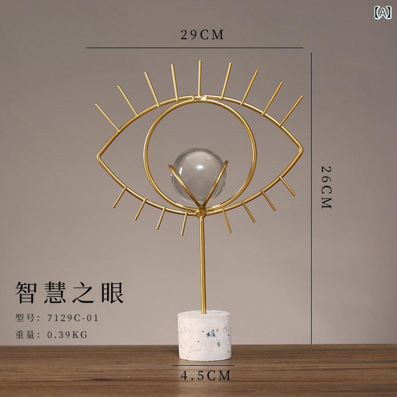 ホビー　雑貨　装飾品 軽量 高級 金属 装飾品 自宅 リビング ルーム ポーチ テレビ ワイン キャビネット 装飾 オフィス デスク トップ 北欧｜SEIYUショップ