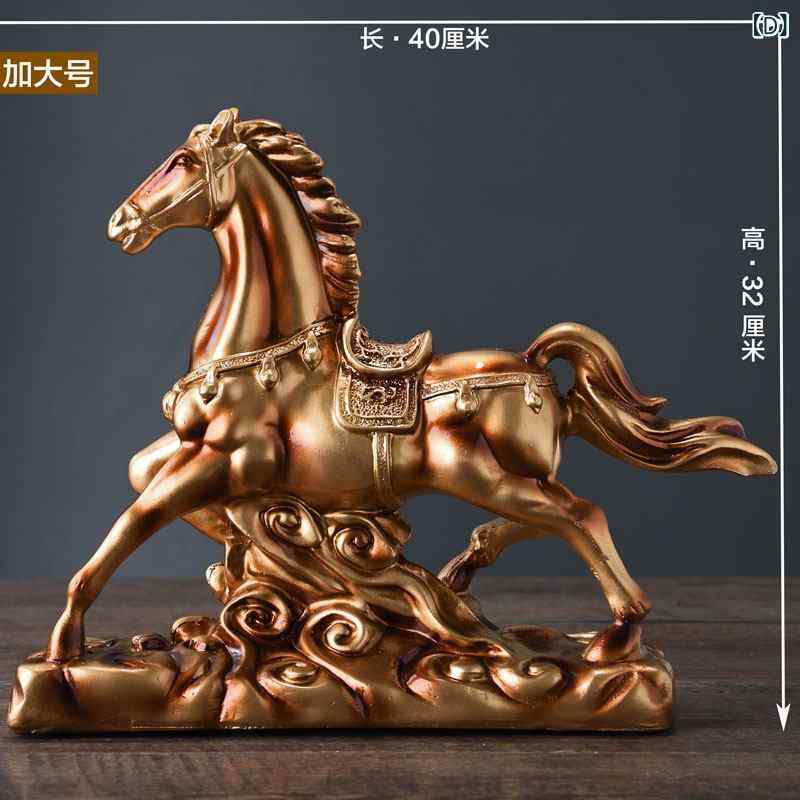 ホビー　雑貨　装飾品 成功と 繁栄を 祈願 する 中国 十二支 馬 飾り 風 水 リビング ルーム ワイン キャビネット オフィス 書斎 装飾