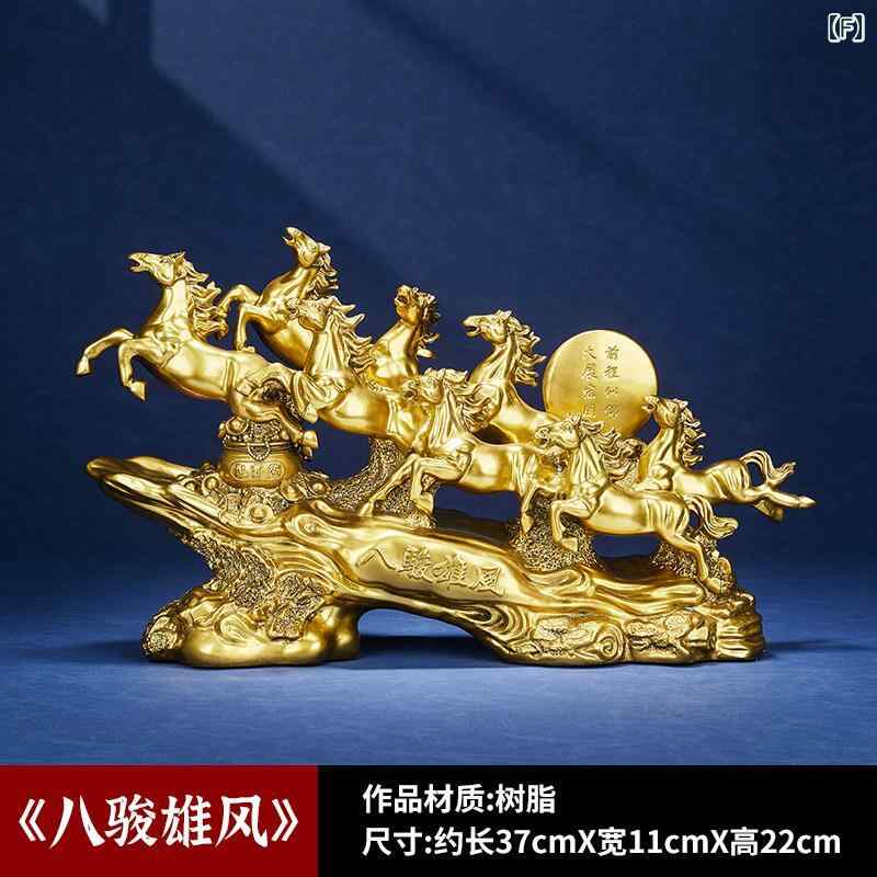 ホビー 雑貨 装飾品 8頭の 馬の 飾り家の リビング ルーム テレビキャビネットの 装飾 幸運の オフィス デスク 雰囲気の ある 開店 祝いの ギフト|SEIYUショップ