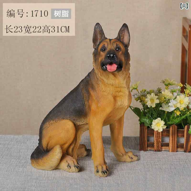 ホビー　雑貨　装飾品 犬の 装飾品 リビング ルームの 床の 装飾 シミュレーション ジャー マン シェパード 富 樹脂 屋外 オオカミ 犬 番犬