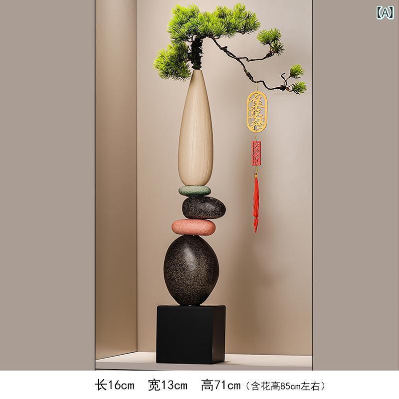 雑貨　装飾品　 玄関 ポーチの 造園は 幸運を もたらす ターコイズ 色の ゲストを 歓迎 します。 花瓶の 装飾品 リビング ルーム チャイナ風 細身で 高さ 装飾