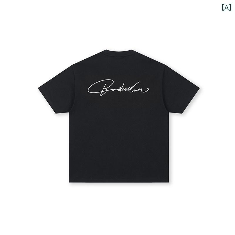 Tシャツ メンズ おしゃれ Tシャツ メンズ おしゃれ BONELESS 夏 2025新 フォーム 花 文字 カップル アメリカン クール 半袖 Tシャツ 男女