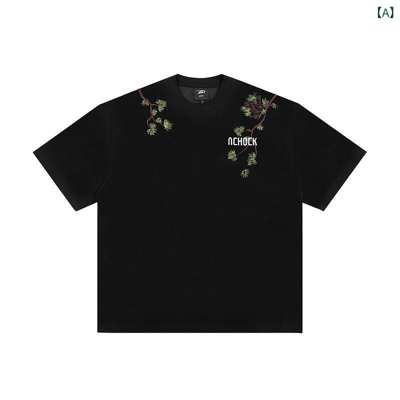 プルオーバー レディース 愛くるしげ 【 Achock バス発着場】 春夏 メンズレディース 瀬戸もの風 刺しゅう 半袖 プルオーバー の アメカジ トップス