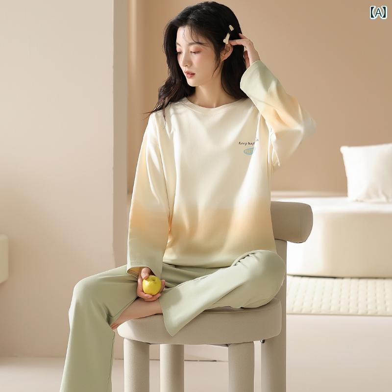 レディース　パジャマ　スウェット　上下 女性用 パジャマ 春秋 スタイル 2025年 綿 長袖 レディーススーツ 冬 エレガント 家庭 服