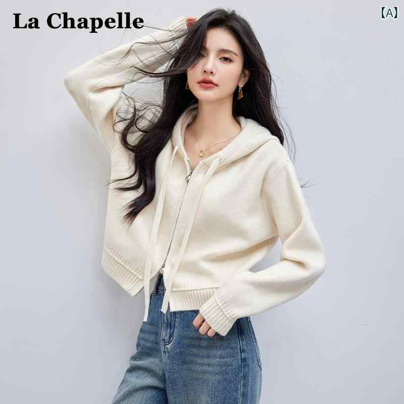 パーカー ボンネット付き添い人 編み物 La Chapelleで な ボンネット付き添い人 編み物 遊撃手 上衣 レディース 2025 歳月 心地よい 分かりやすい トップス
