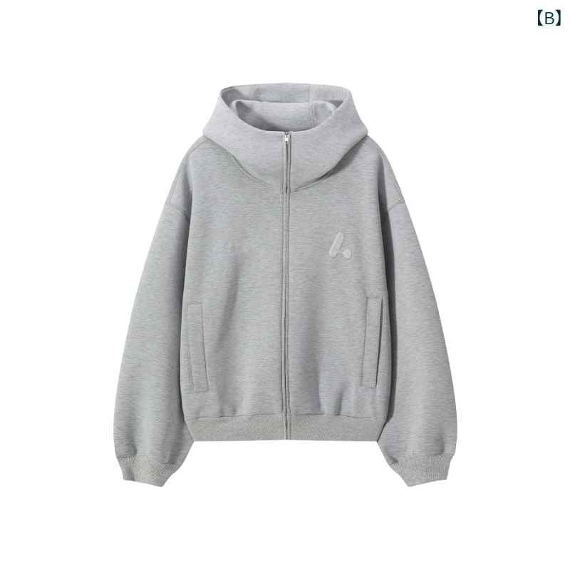 パーカー　フード付き　ニット AFGK 25 SS ヘビー エア レイヤー カーディガン 男女兼用 クリーン フィット ジッパー ジャケット アメリカン フード付き カジュアル セーター