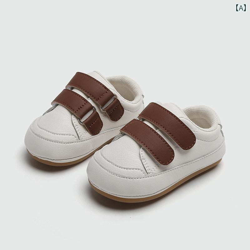 赤ちゃん　靴　シューズ 春秋 女の 赤ちゃんの 柔らかい 底の 幼児の 靴 012歳の 男の子 滑り止め 通気性の ある 小さい 白い 靴の シングル シューズ