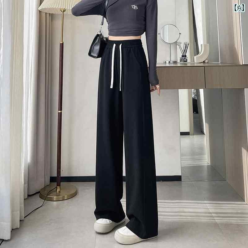 レディース ハイウエスト パンツ ルル ゴッド パンツ ナロー ワイド レッグ レディース 大きいサイズ mm スリム 春秋 ゆったり ニット カジュアル スポーツ