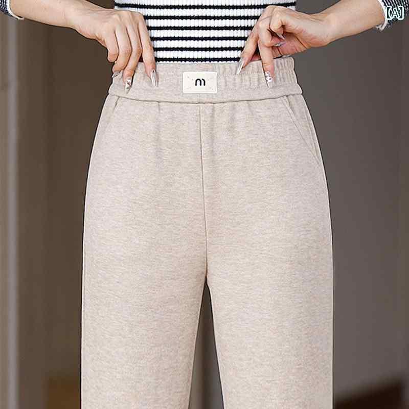 レディース　ジーンズ　ハイウエスト オートミール ナロー ワイド レッグ パンツ レディース 2025 春秋 薄手 ハイウエスト スリム レディースカジュアル ストレート ドレープ