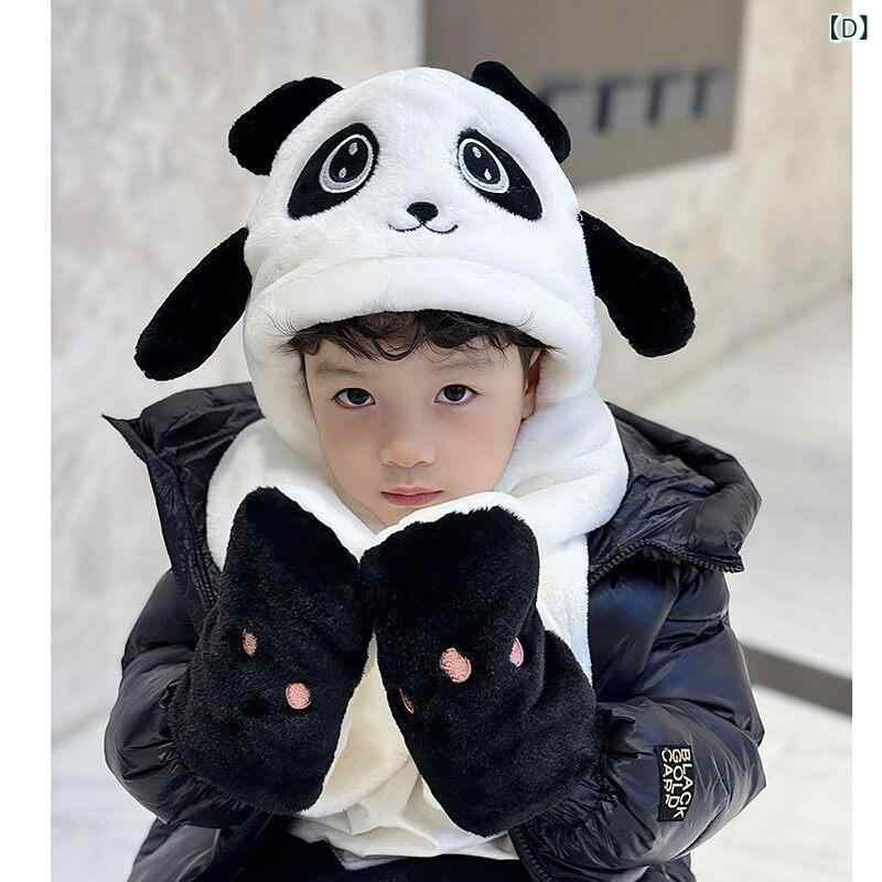 帽子　うさぎ　かわいい パンダの 帽子の 子供の スカーフは 男の子 秋冬に 耳を つまんで 動く ことが できます レディース 成都の 冬に 統合 されています