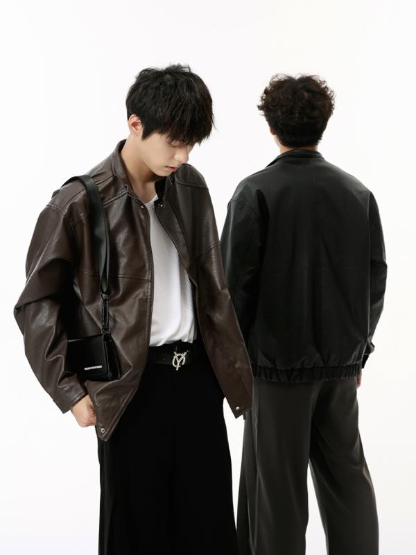 メンズ バイカージャケット 遊撃手丈 PUなめし革 ファスナー 分かりやすい アメリカン表現スタイル 御前上等感 アウター 心地よい 表どおり むすび付けるなめし革 今めかしい 個人的特徴的 軽さ