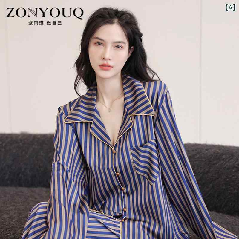 地絹 パジャマ レディース Ziyuqi 地絹パジャマ レディース 2025 春夏 透け透け 長袖 ジレー 縞模様 御膳上等 介護ホーム御召しもの 背広