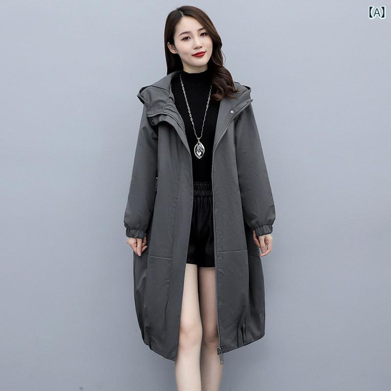 レディース　コート　ジャケット 初秋 ウインドブレーカー レディース 2024 ハイエンド 婦人服 大きいサイズ スリム ミドル 丈 春秋 コート カジュアル