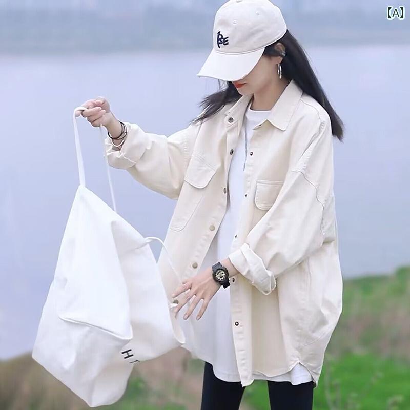 レディース　コート　ジャケット 300 ジン 特大 サイズ 婦人服 2025 春秋 白 シャツ 200 プラス 太め ゆったり トップ ジャケット