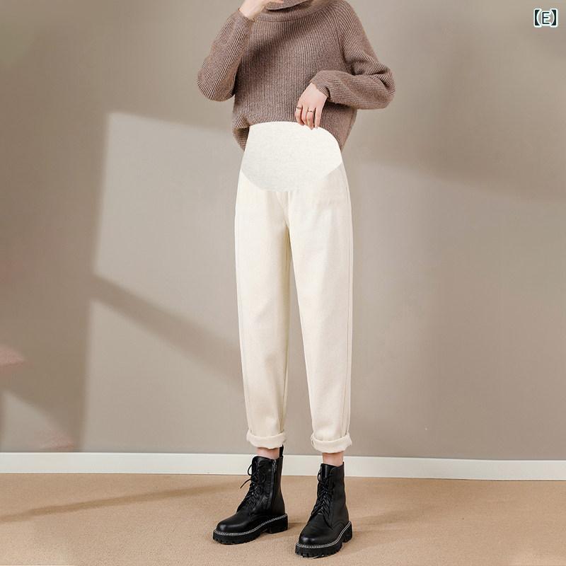 パンツ　スウェット　妊婦 マタニティ ジーンズ 春秋高 弾性 ダディ パンツ 冬服 裏起毛 ストレート 大きいサイズ レギンス｜SEIYUショップ