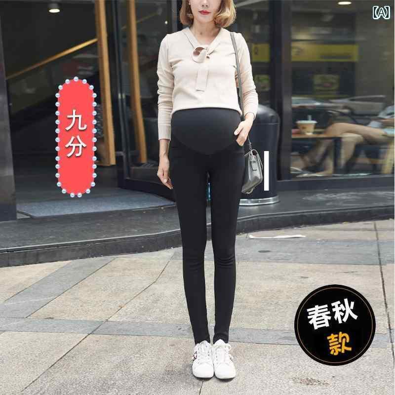 パンツ スウェット 妊婦 大きいサイズ マタニティパンツ 春秋 アウターウェア小 足 パンツ 弾性 腹 サポート 脂肪 MM 200ポンド 薄手 春 ベルベットの ズボン