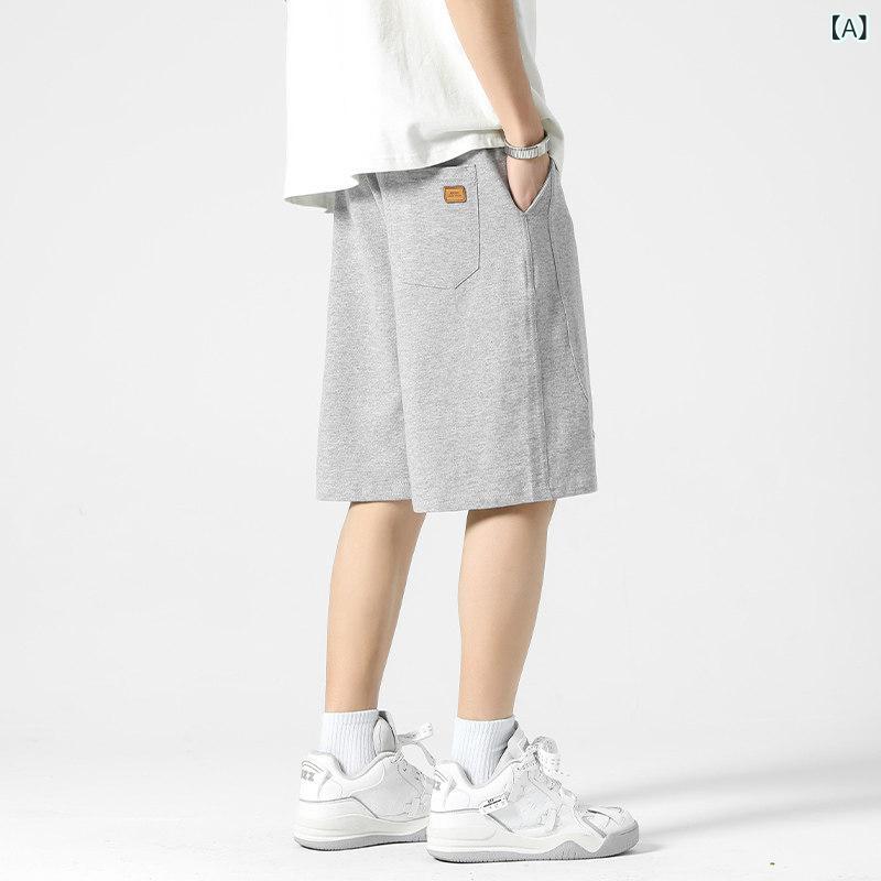 メンズ　ハーフパンツ　スポーツ ショート パンツ メンズ 夏 薄手 男の子 アウター カジュアル スポーツ 2025 グレー