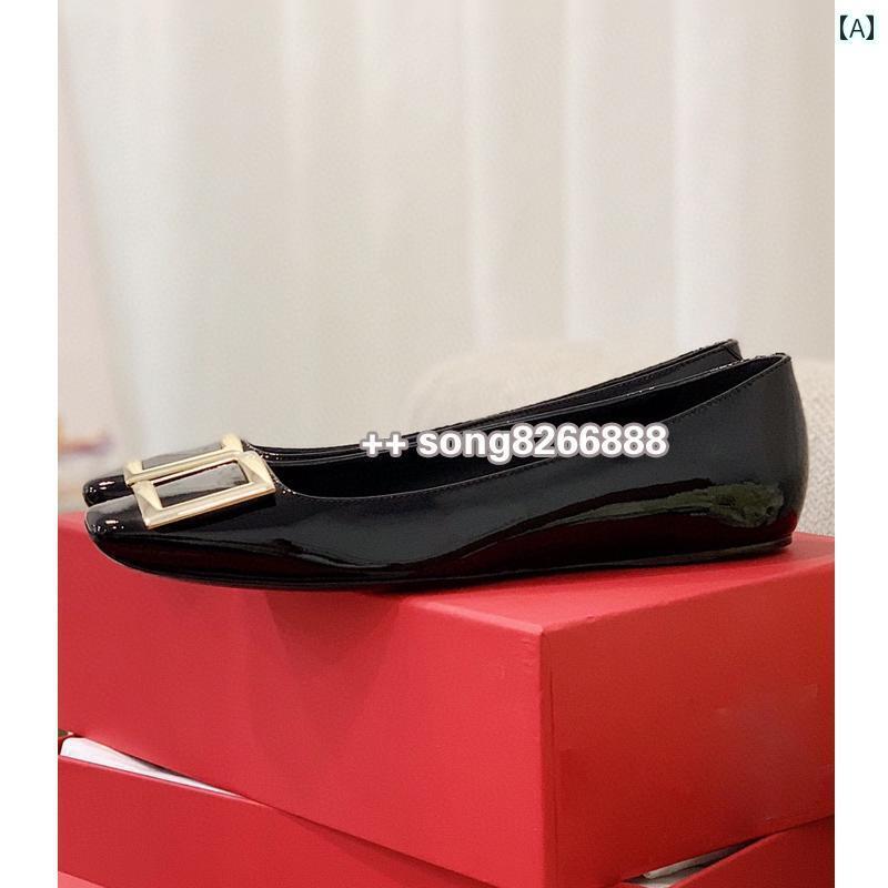 レディース　ヒール　シューズ Lusole スクエアバックル シューズ レッド ウェディングシューズ パテントレザー ハイヒール スティレット フラットボトム スクエアトゥ ミッド ヒール レディースシューズ 17,139円