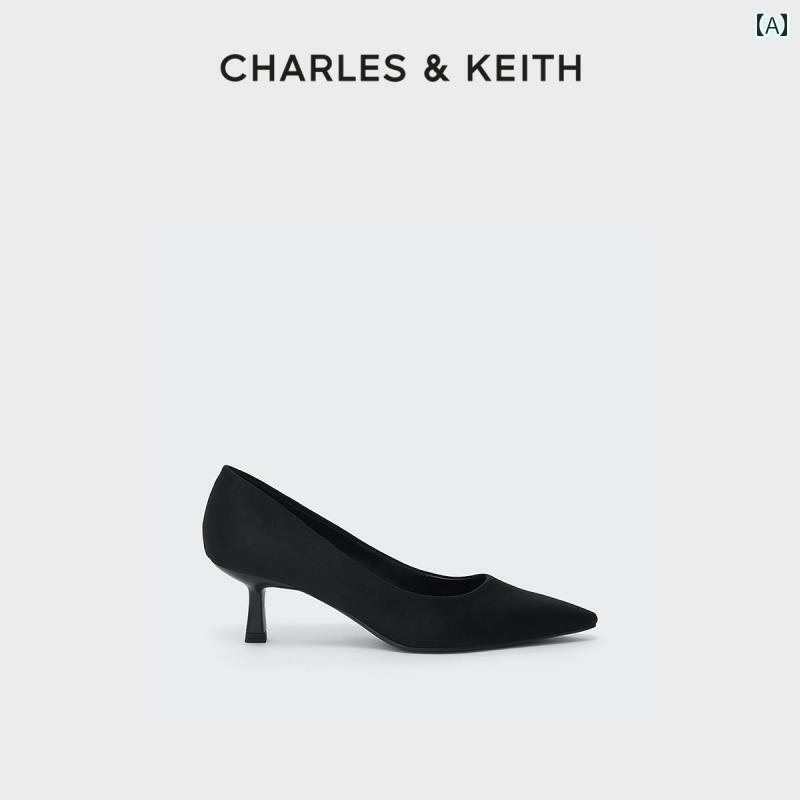 レディース　ヒール　シューズ CHARLES &ampamp KEITH 春夏 レディースシューズ CK 160361352 レディース シンプル 通勤 ポインテッド ハイヒール シングル シューズ 女性