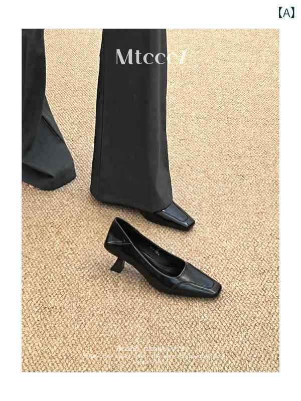 レディース 踵 シューズ Mtccc 7  仕立て上げる性 25 春の 薄っぺら 履き 口と パステル色の 気魂の 年寄りの 先だつもの ハイヒール