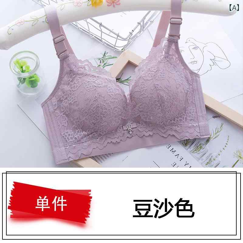 レディース　ブラジャー　ティーン 小さい 胸 ギャザーと サイドの 抗 垂れ 夏 薄手 ブラジャーの レディース 下着 2024 ホット カウンター