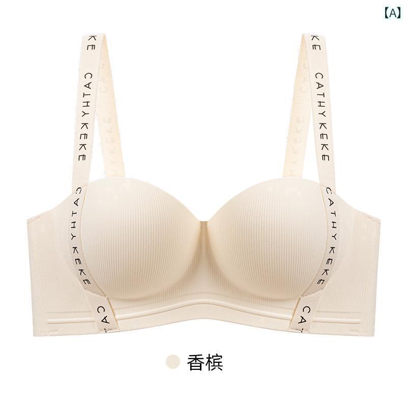 ブラ　女の子　思春期　 女性用 丸 胸 下着 小さい 胸を 集め 外向き 拡張 タイプ の シームレス ハーフ カップ 2025年 大型 滑り止め ブラジャー