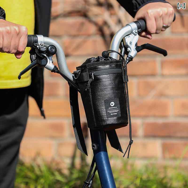 自転車　ホルダー　バッグ Rhinowalk サイ 円筒形 自転車 フロント バッグ S モランディ カラー ハンドル バー ウォーターボトル