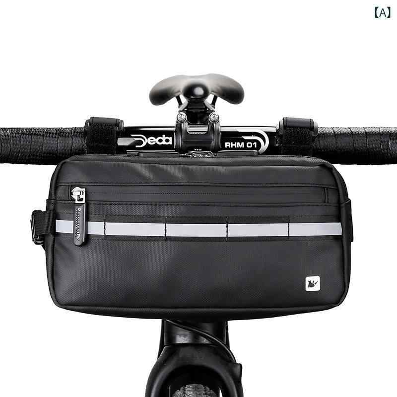 自転車　ホルダー　バッグ Rhino 自転車 フロント バッグ 多機能 ハンドル バー ビーム トライアングル メッセンジャーバッグ ウエスト ロード バイク 乗馬