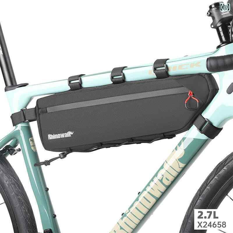 自転車　ホルダー　バッグ Rhinowalk Rhino 自転車 ビーム バッグ マウンテンバイク ロード バイク ダウン チューブ トライアングル メロン カー 布
