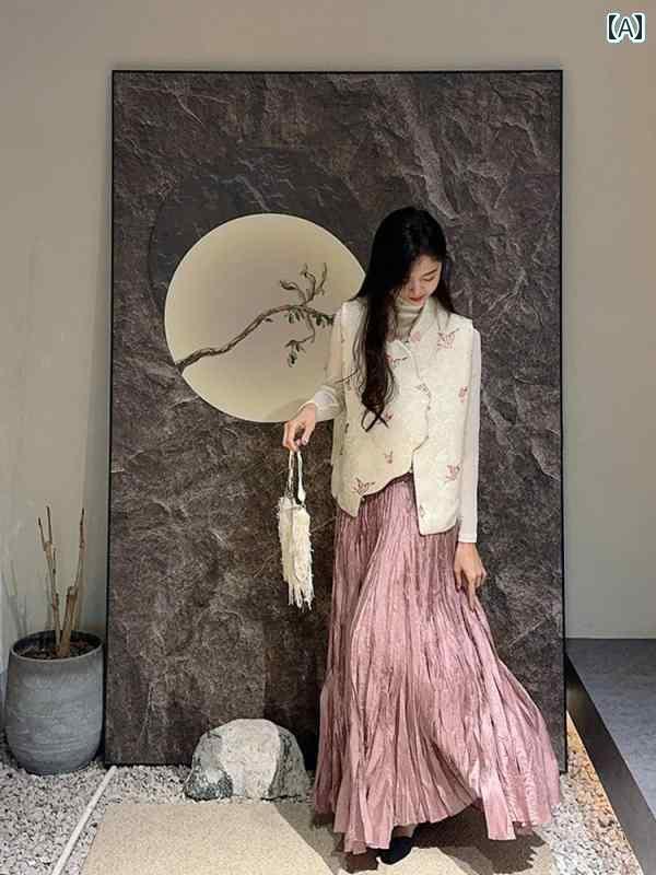 ドレス　レディース　チャイナドレス 中国 女性 服 チャイナ風 禅 ベスト 1歳の パーティーの 母親の ドレスの スカート スーツ チャイナ ドレス 2025夏の スタイル