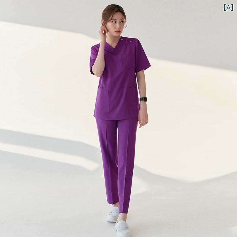 進め方服 美容 診療 韓国 半袖 お医者さん 制服 歯科 診療所 進め方着 伸縮性の ある 御手手 ブラシ 服 看護 師 含ませる 産後