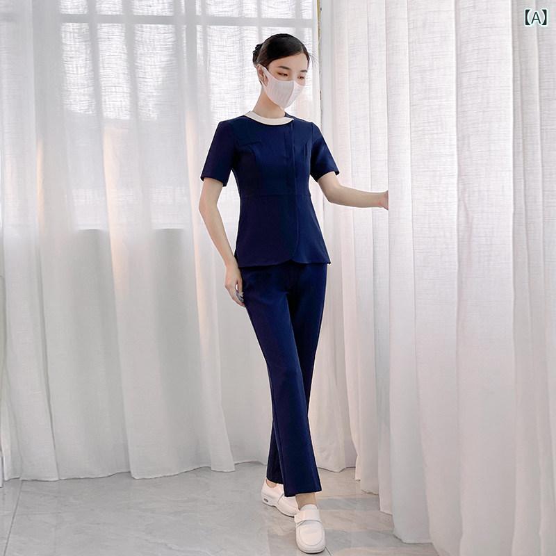 やり方服 美容 診療 韓国 歯科 診療所 お上さん用 白衣の天使 服 夏用 美容師 やり方着 御前上等 産科学 医 看護 半袖