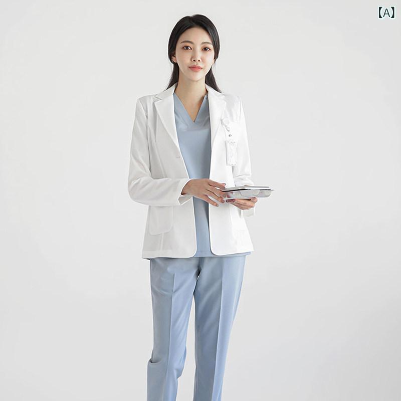 作業服　美容　医療 韓国 春夏 歯科 医院 医療 美容 白衣 ブラッシング 服 ペット 病院 ハイエンド 作業着