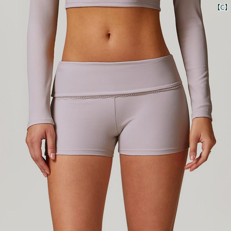パンツ　スポーツ　ランニング 魅惑的 ローウエストの スリミング スポーツ ショーツ 夏に 着用 できる 女性用 ピーチ ヒップ リフト ヨガ パンツ アウトドア ランニング フィットネス 3 / 4