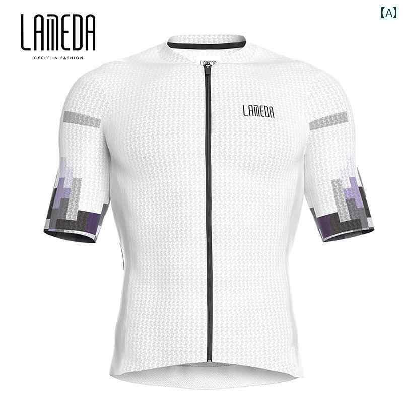 パンツ　スポーツ　ランニング Lampada 夏用 サイクリング スーツ メンズ 半袖 速乾 トップ マウンテン ロード 自転車 ビブ ショーツ