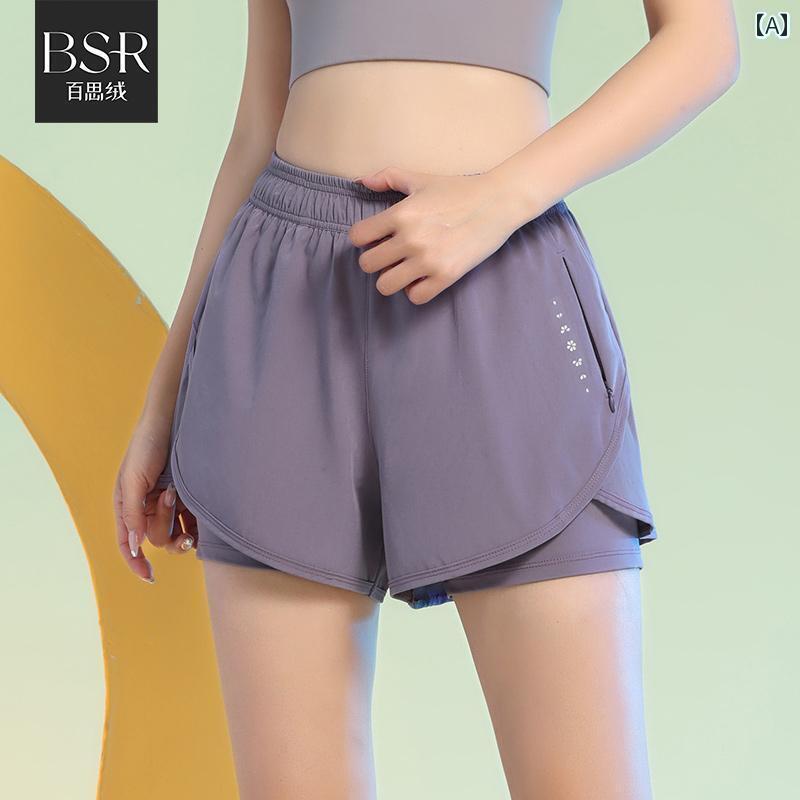 パンツ　スポーツ　ランニング ヨガ パンツ レディース 夏用 プロ 速乾 吸汗 七分丈 高級 有 酸素 運動 フェイク ツーピース フィットネス ショーツ