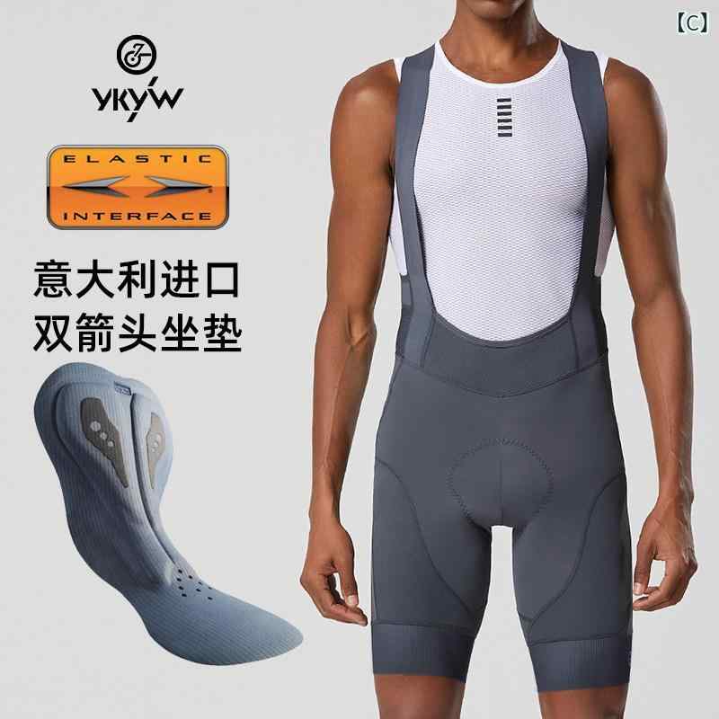 スポーツ　パンツ　フィットネス YKYWBIKE ダブルアロー ビブ サイクリング パンツ メンズ サマー ショーツ 自転車 ロード マウンテンバイク 衣類 機器