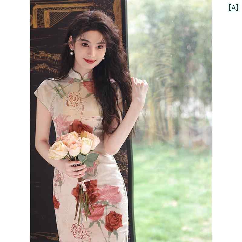 御召しもの 瀬戸もの レディース 中国 薔薇の 瀬戸もの 御召しもの 2025 夏の  レトロ 中華 うしろ帯の 若押し出し 御召しものの 飛び切り