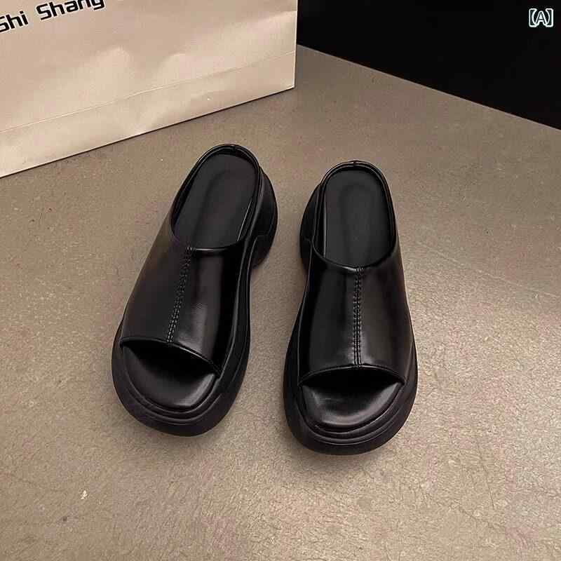 レディース サンダル 家庭用スリッパ 趙 魯 思同 型 厚底 身の丈 繰り上げる 家庭用スリッパ 亭主もち用 外 履き 2024夏 今めかしい 砂浜 サンダル