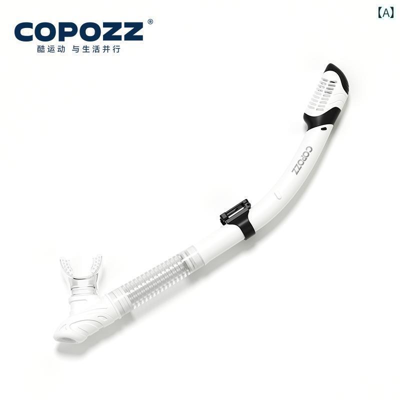 シュノーケリング　ゴーグル　マリンスポーツ COPOZZ シュノーケリング 呼吸 チューブ 完全 乾燥 シリコン 水中 換気 大人 子供 水泳 トレーニング ダイビング 器具