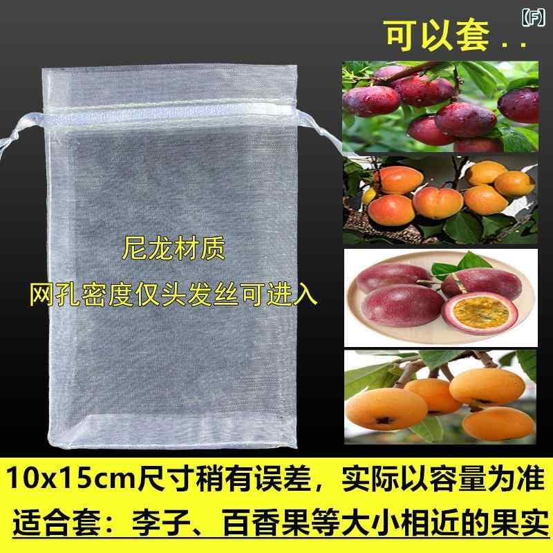 袋　メッシュ　ネット 果物 防虫 防 鳥 バッグ 保護 トマト イチゴ ダブル ドローストリング ガーゼ 果物と 野菜の 保存