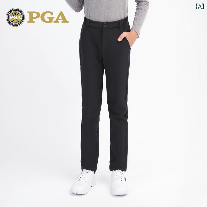 ゴルフ　ウェア　子供 秋冬 裏起毛 PGA 子供用 ゴルフ パンツ 男の子用 弾性 ベルト スポーツ ウェア ボール｜SEIYUショップ 9,180円