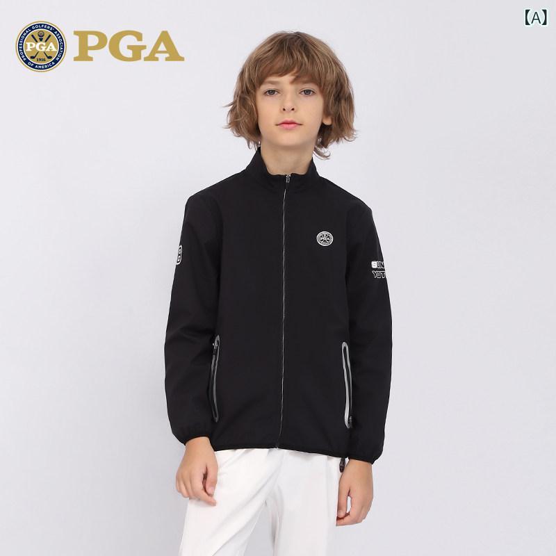 ゴルフ　ウェア　子供 アメリカ PGA 子供用 ゴルフウェア全 天候型 ボーイズ ジッパー 服 パンツ スーツ ジャケット｜SEIYUショップ
