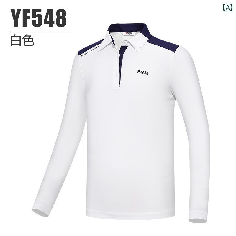 ゴルフ　ウェア　スポーツ PGM 子供用 ゴルフウェア 秋冬服 女の子 長袖 Tシャツ ポロシャツ スポーツウェア トップス