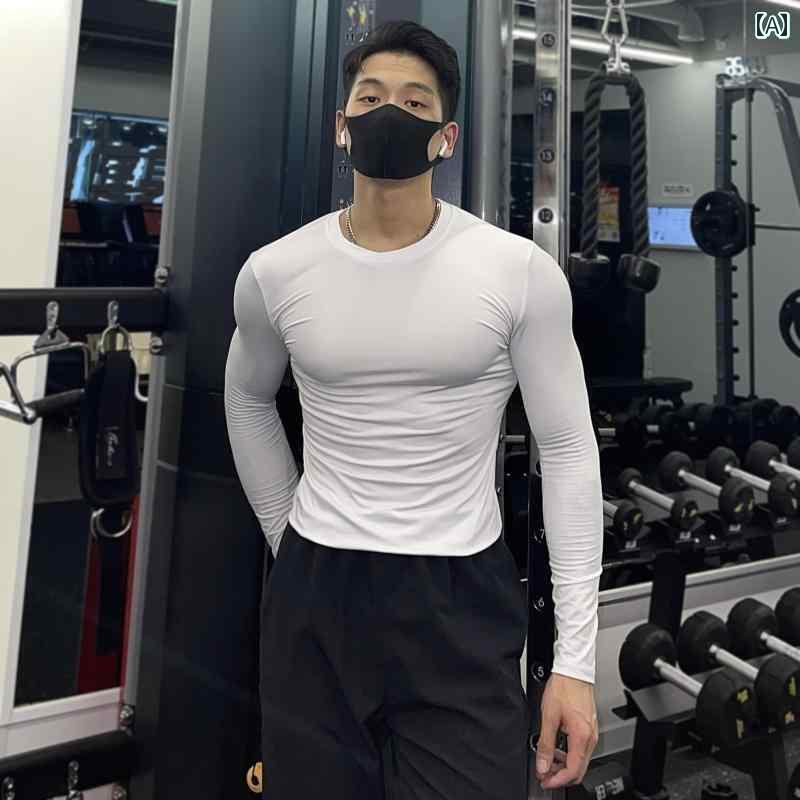 メンズ　フィットネス　タイト　 タイツ メンズ 長袖 スポーツ トップス ランニング トレーニング バスケットボール 筋肉 速乾 吸汗性 通気性 ストレッチ フィットネス ウェア