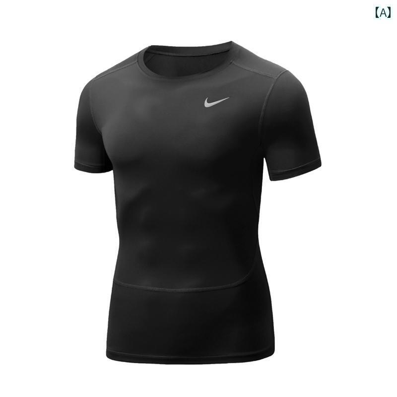 メンズ　フィットネス　タイト　 スポーツ Tシャツ メンズ フィットネス スーツ タイト 半袖 速乾高 弾性 バスケットボール ランニング トレーニング 朝の トップ｜SEIYUショップ 9,936円