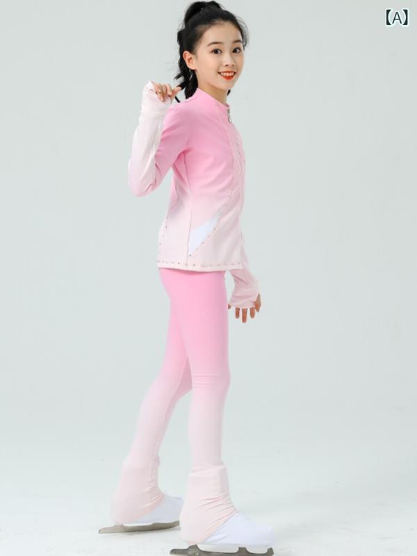 フィギュア　スケート　トレーニング フィギュア スケート グラデーション トレーニング スーツ トップ パンツ 子供 大人 女性 A 6｜SEIYUショップ